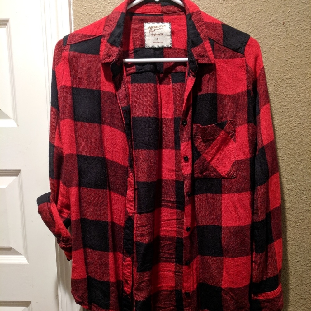 Black and Red Arizona flannel